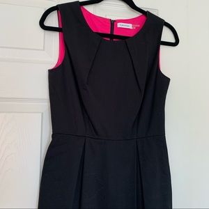 Calvin Klein Black and Pink Work Dress